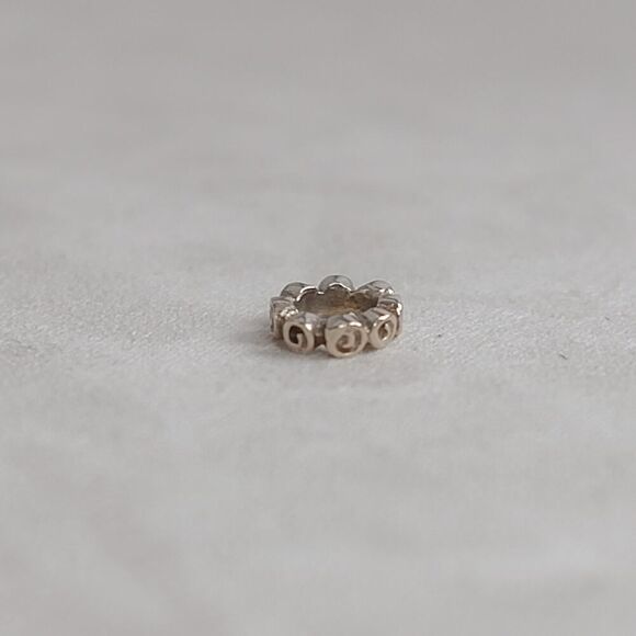 Pandora Roses Spacer Bead for Charm Bracelet 14k yellow gold Authentic Retired - Picture 7 of 7